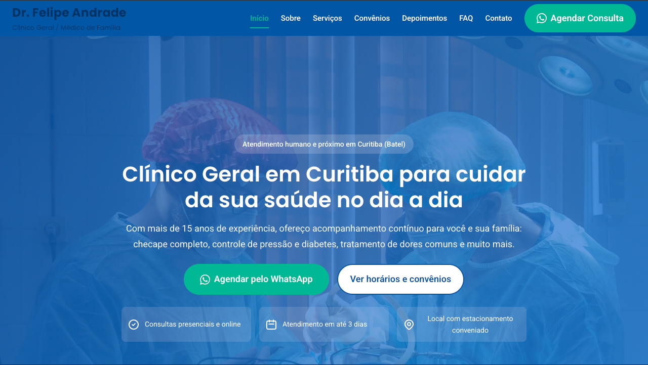 Site Médico - Clínica Médica